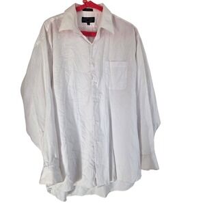 Alexander Julian Colours Mens XL Wh Sleeve Button Down Dress Shirt 17-17.5 34-35